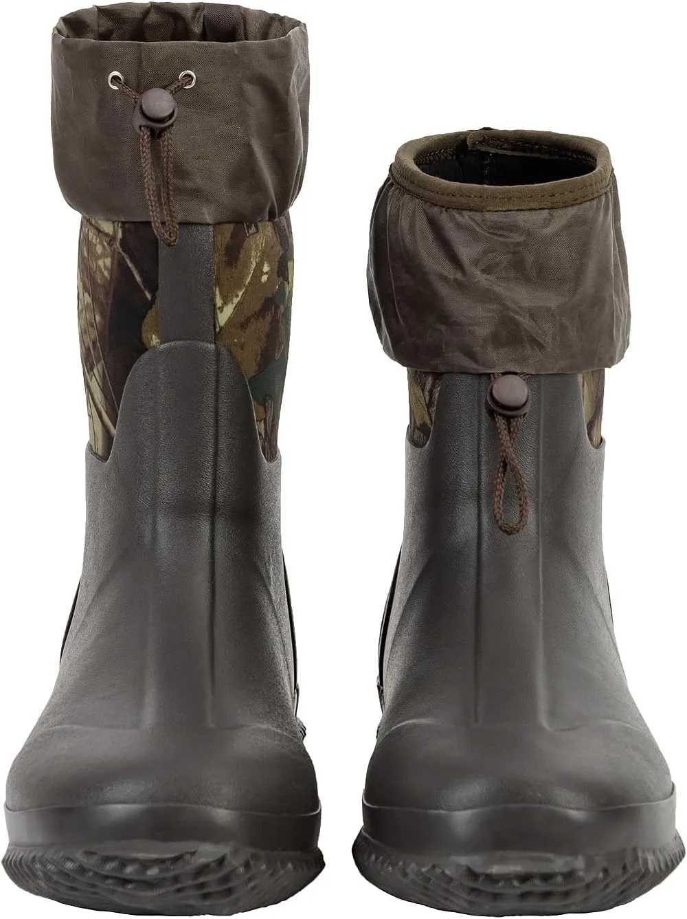 Ubon Men's Medium-High Waterproof Chloroprene Rubber Rain Boots for Farm and Garden Work