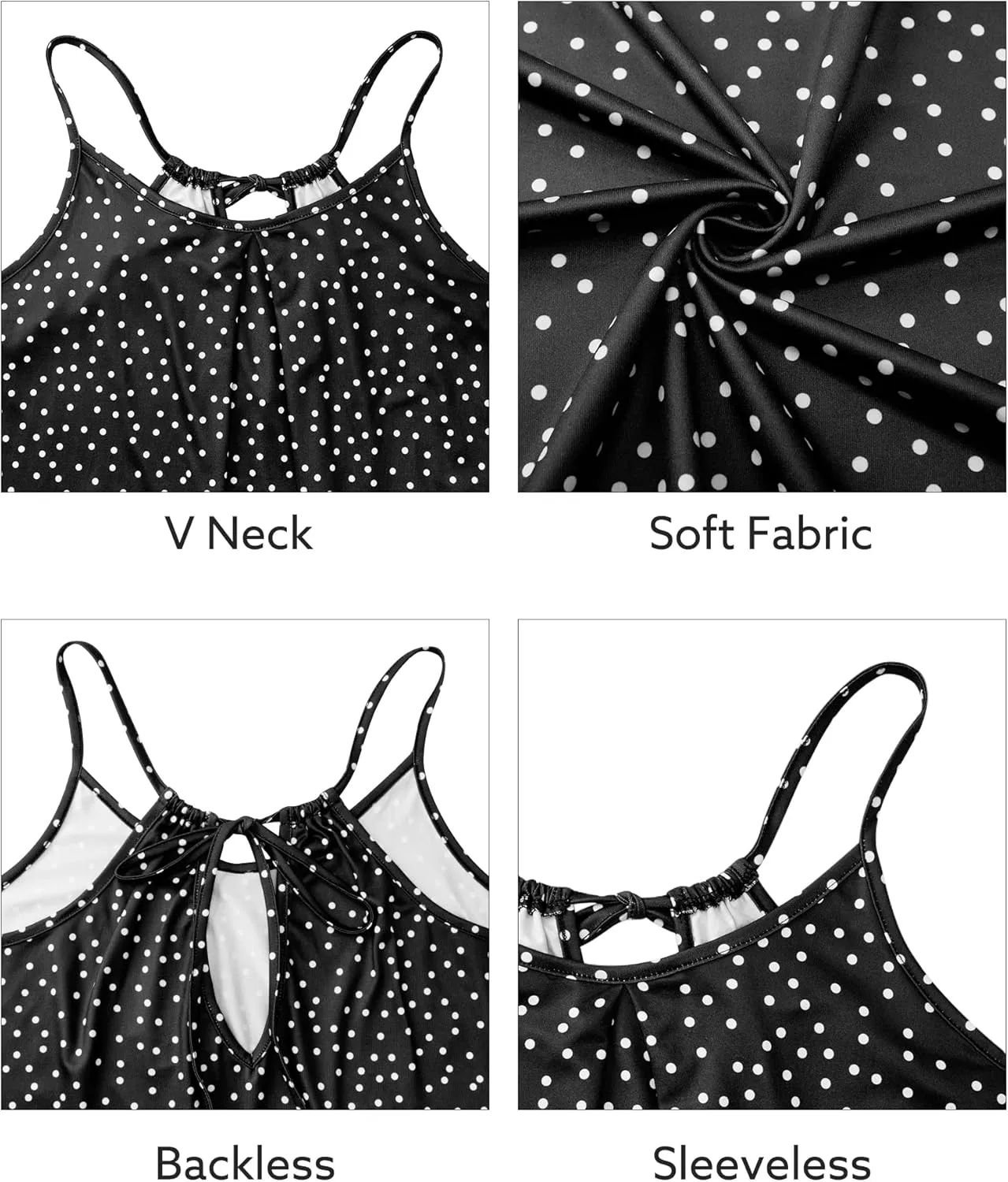 ULTRANICE Women's 2024 Summer Casual Beach Dresses Cover Ups Floral V Neck Spaghetti Strap Backless Mini Sun Dress