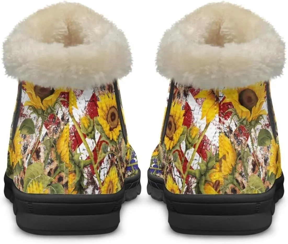 UNICEU Women's Snow Boots Warm Non-slip Womens Booties and Ankle Boots Winter Shoes Plush Lined Fuzzy Boots Walking Shoes