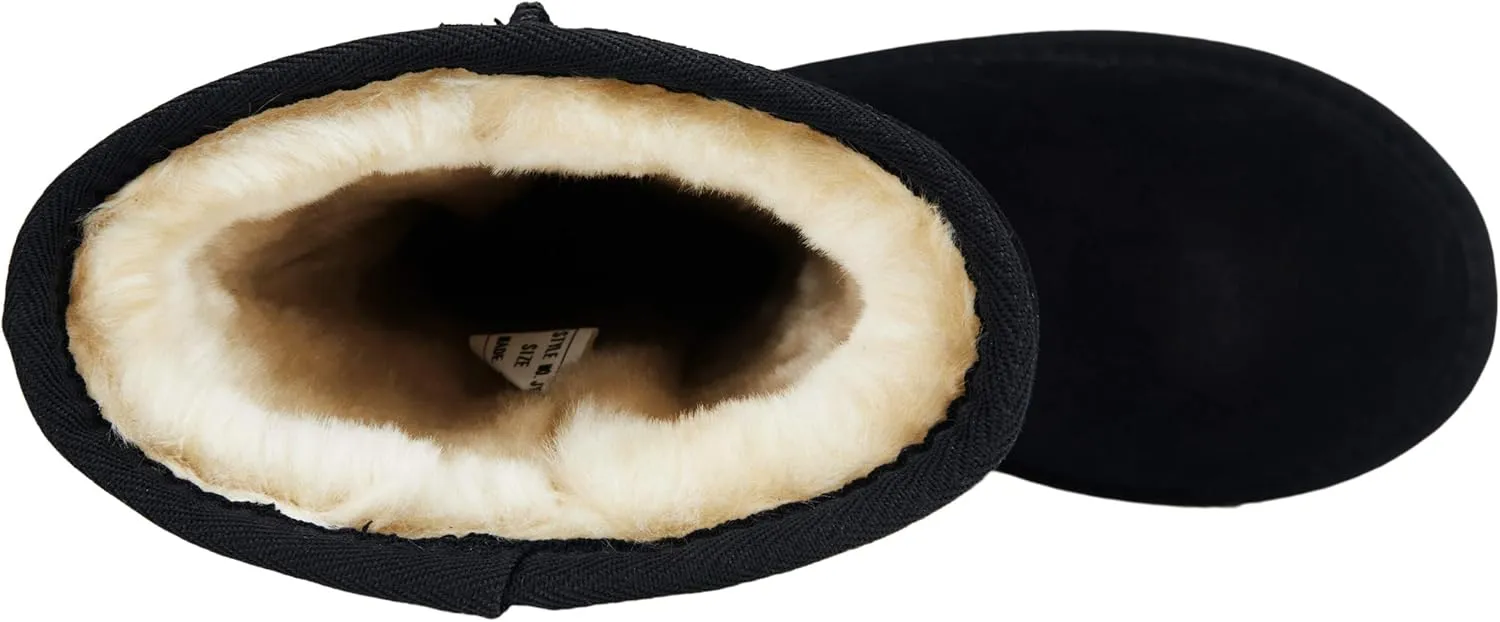 Vepose Women's Winter Snow Boots Warm Fur Mid Calf Tall Suede Fuzzy Slip on Shoes