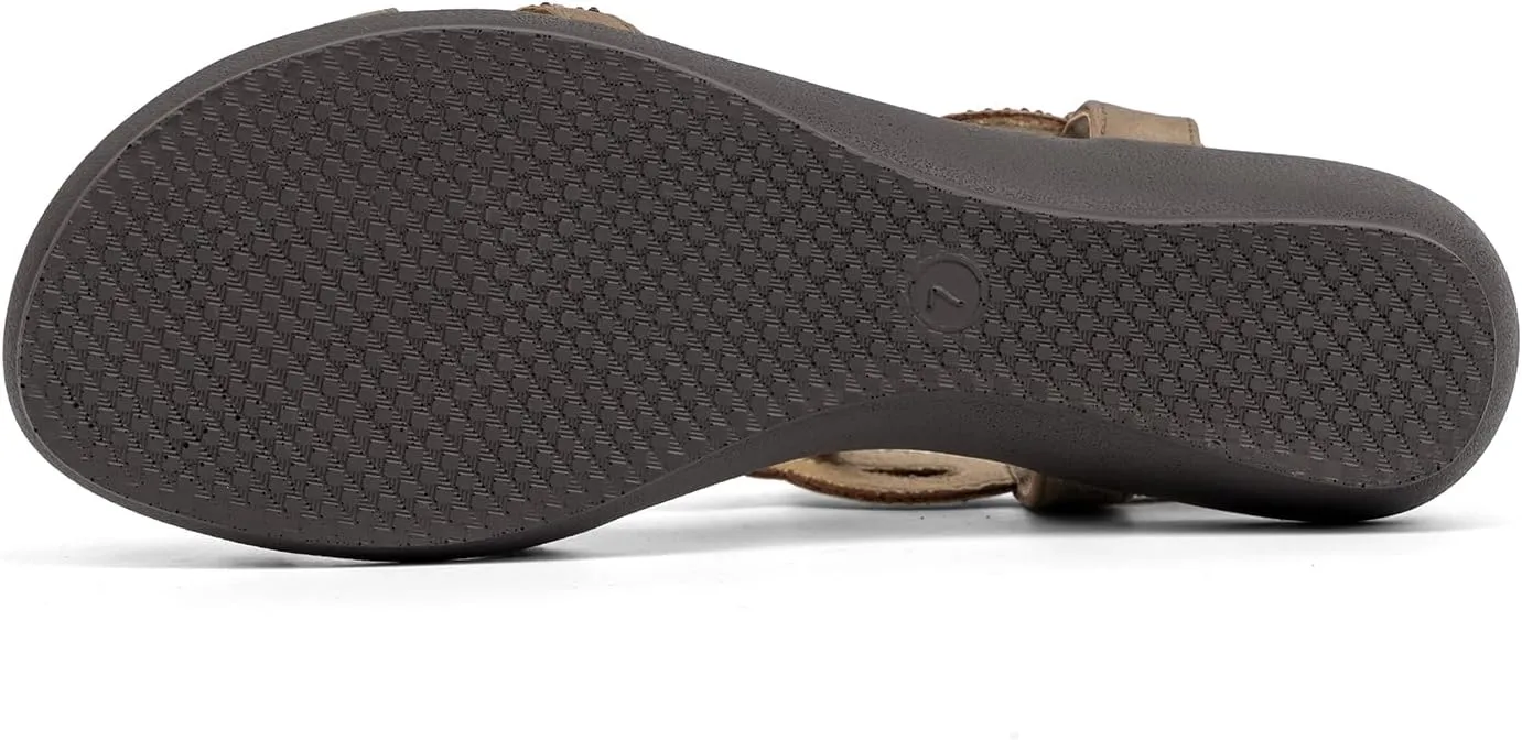 VJH confort Women’s Flat Sandals,Comfort Elastic Strap Rhinestone Open Toe Slip-On Casual Walking Sandals