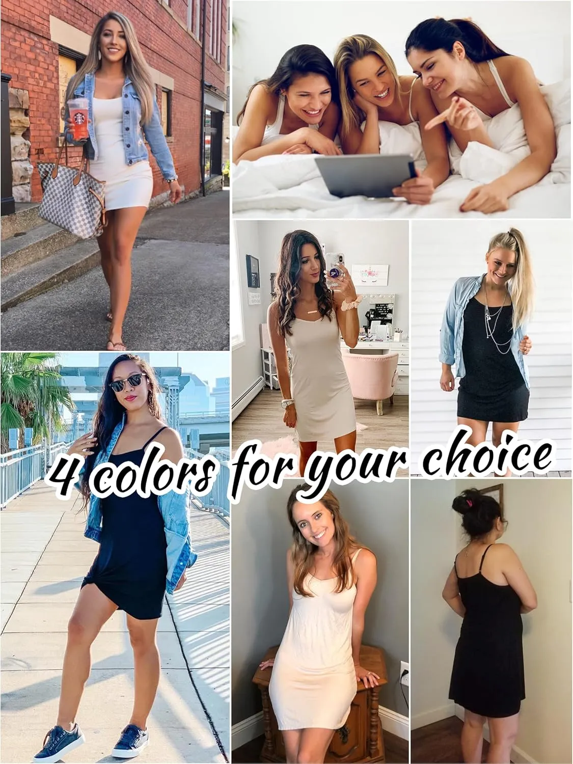 Vlazom Women Full Slips Sexy Soft Slip Dress for Under Dress Spaghetti Strap Cami Slip Chemises V Neck Negligee S-XXL