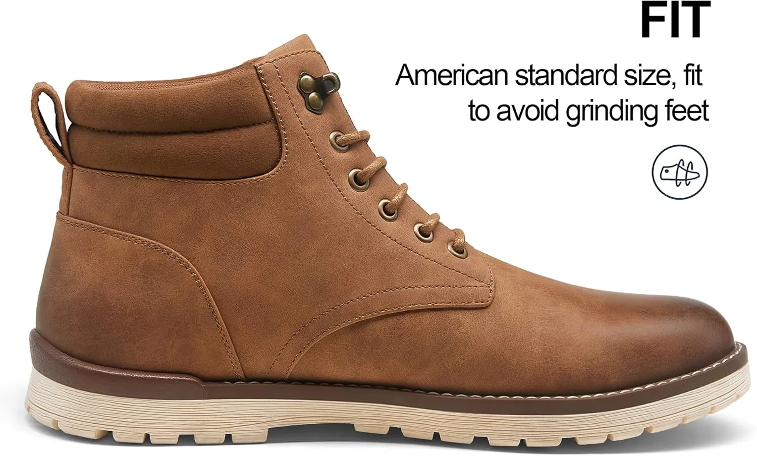 Vostey Men Boots Leather Cap Toe Casual Boots Chukka Fashion Dress Boots for Men