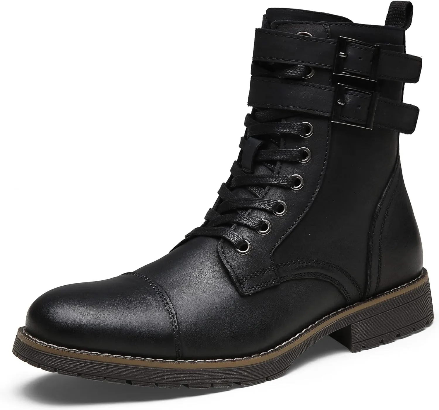 Vostey Mens Boots Motorcycle Casual Boots for Men Zipper Fashion Chukka Boots Mens