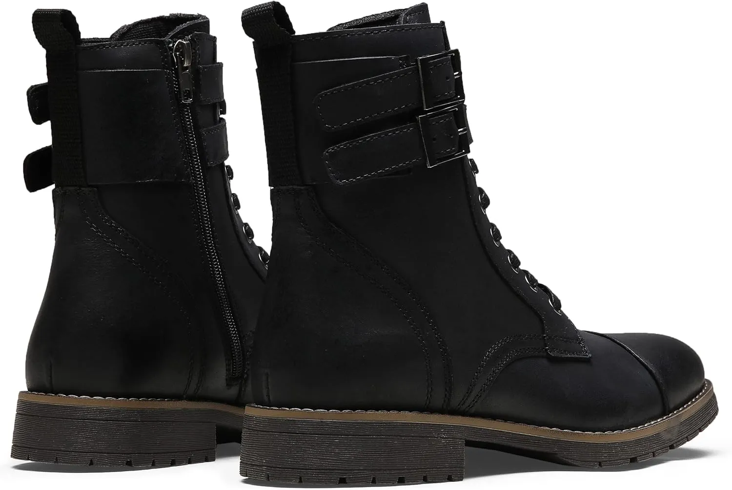 Vostey Mens Boots Motorcycle Casual Boots for Men Zipper Fashion Chukka Boots Mens