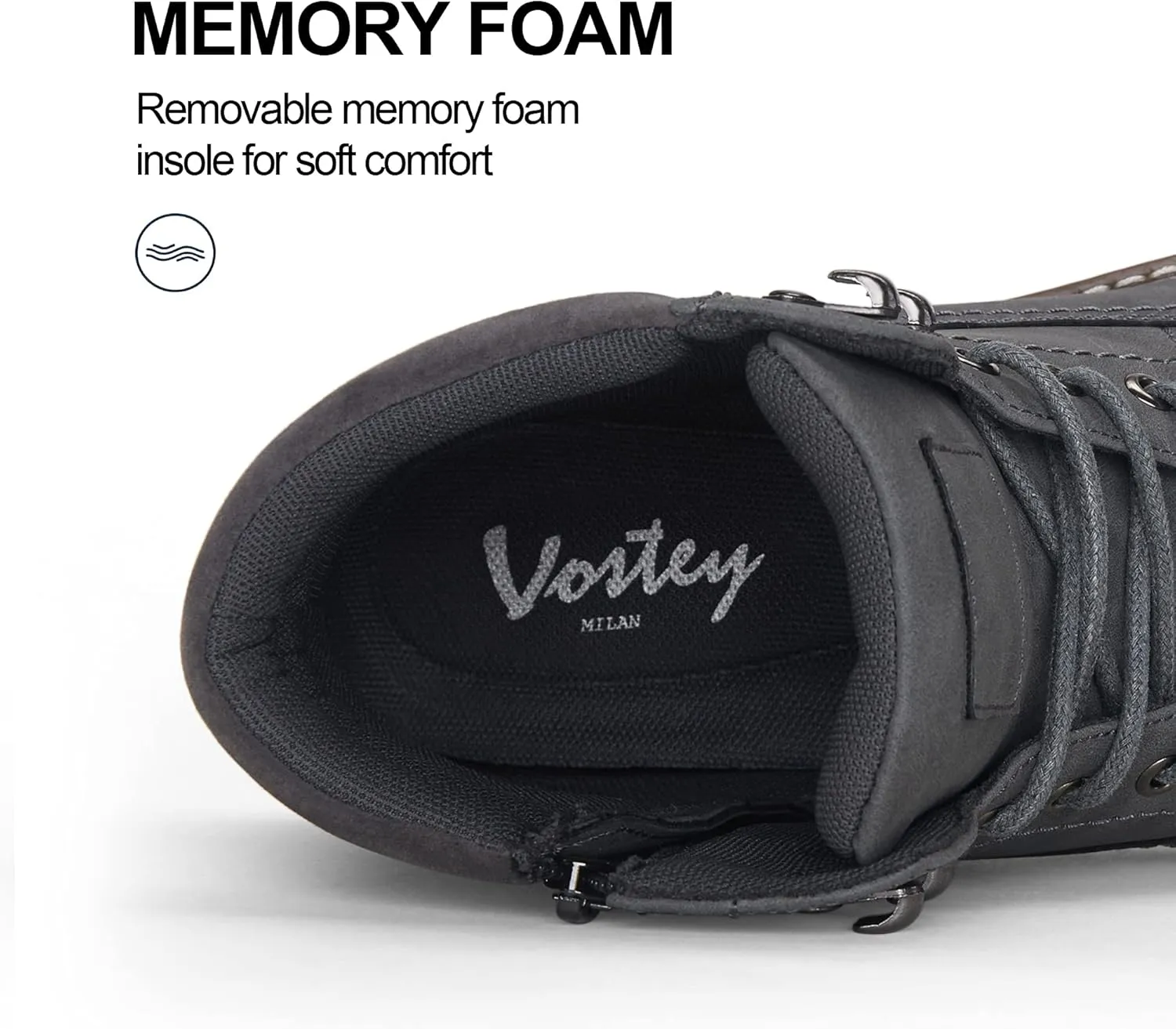 Vostey Men's Hiking Boots Waterproof Casual Chukka Boots for Men