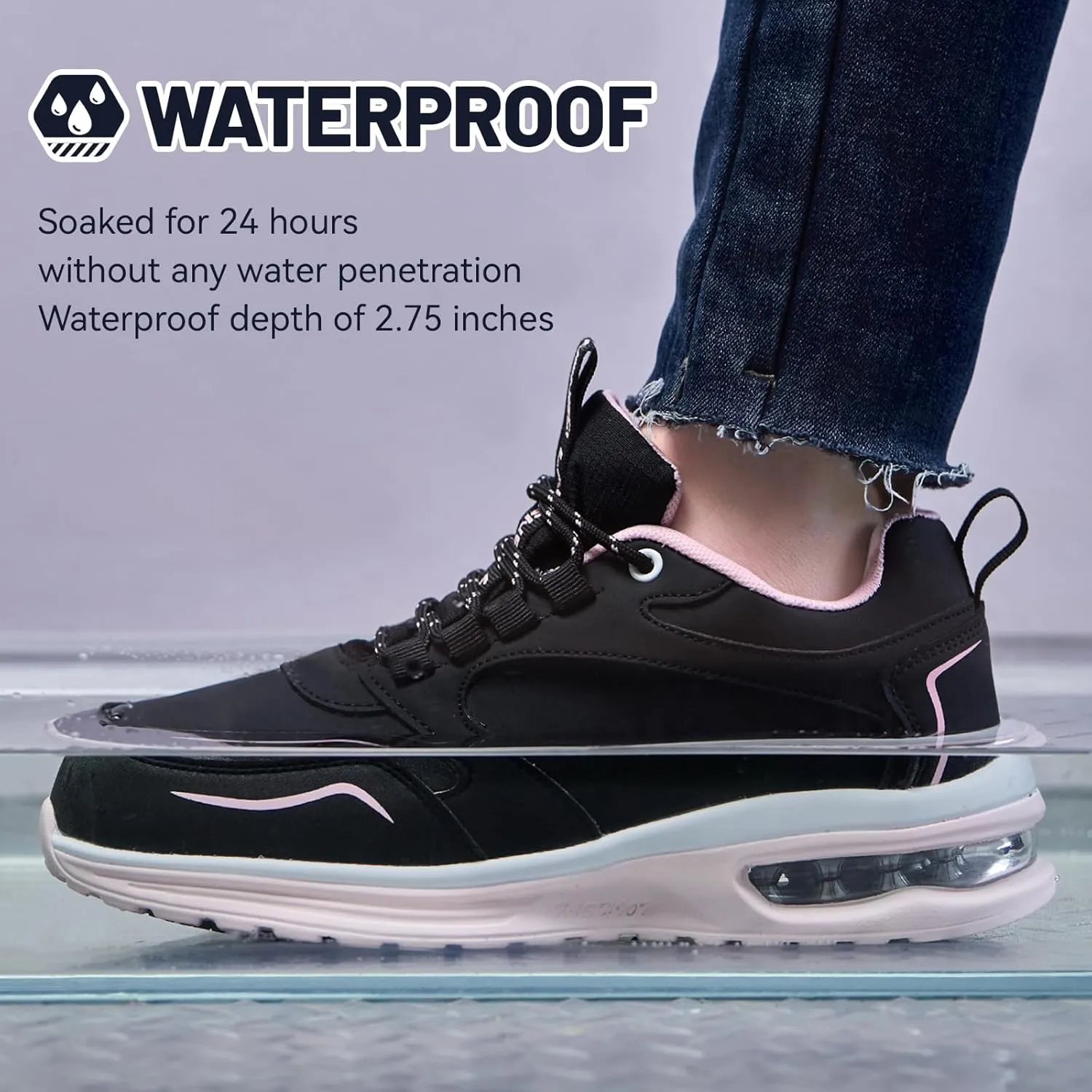 Waterproof Shoes for Women Wide Width Non Slip Sneakers for Work Chefs Food Service Water Resistant Walking Shoe Lightweight Slip Resistant Fashion Footwear for Nurse