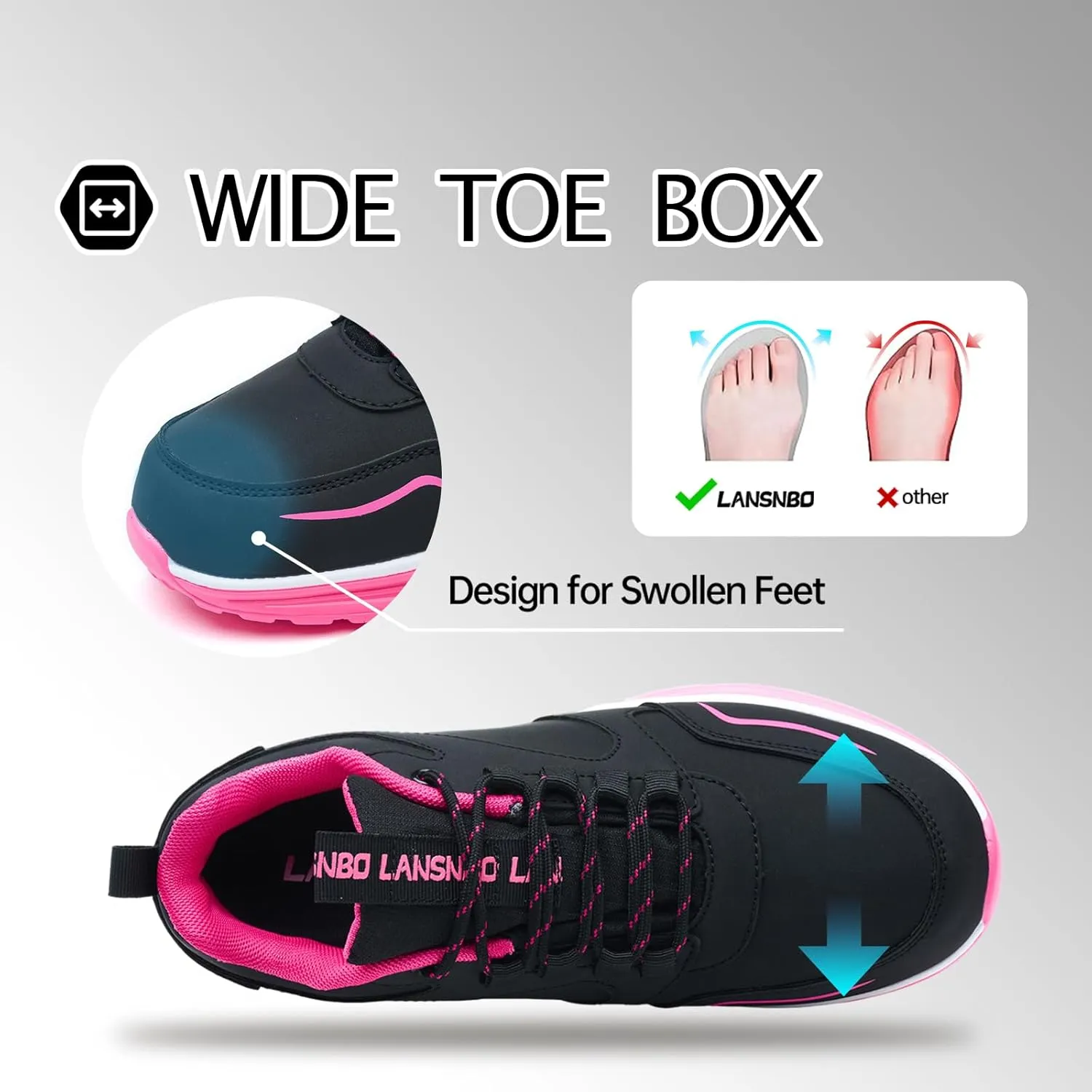 Waterproof Shoes for Women Wide Width Non Slip Sneakers for Work Chefs Food Service Water Resistant Walking Shoe Lightweight Slip Resistant Fashion Footwear for Nurse