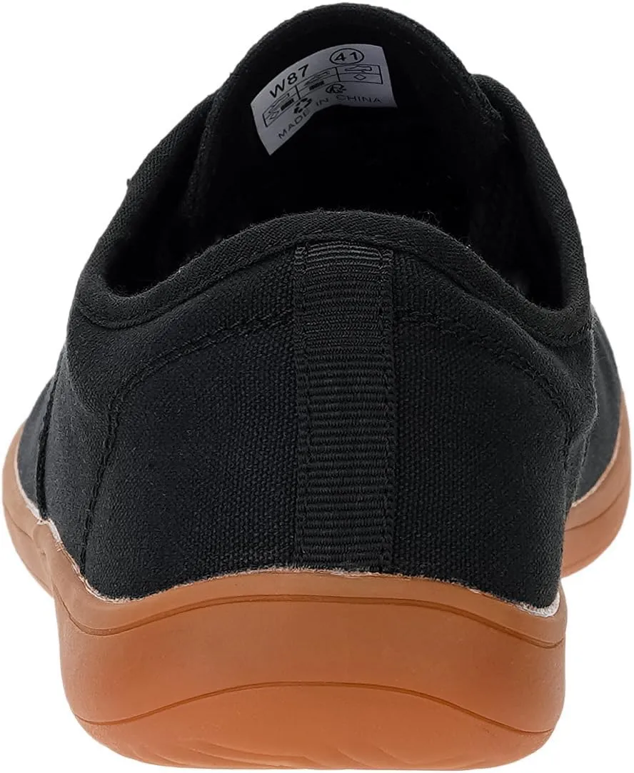 WHITIN Men's Wide Canvas Barefoot Sneakers | Zero Drop Sole | Minimalist Footwear