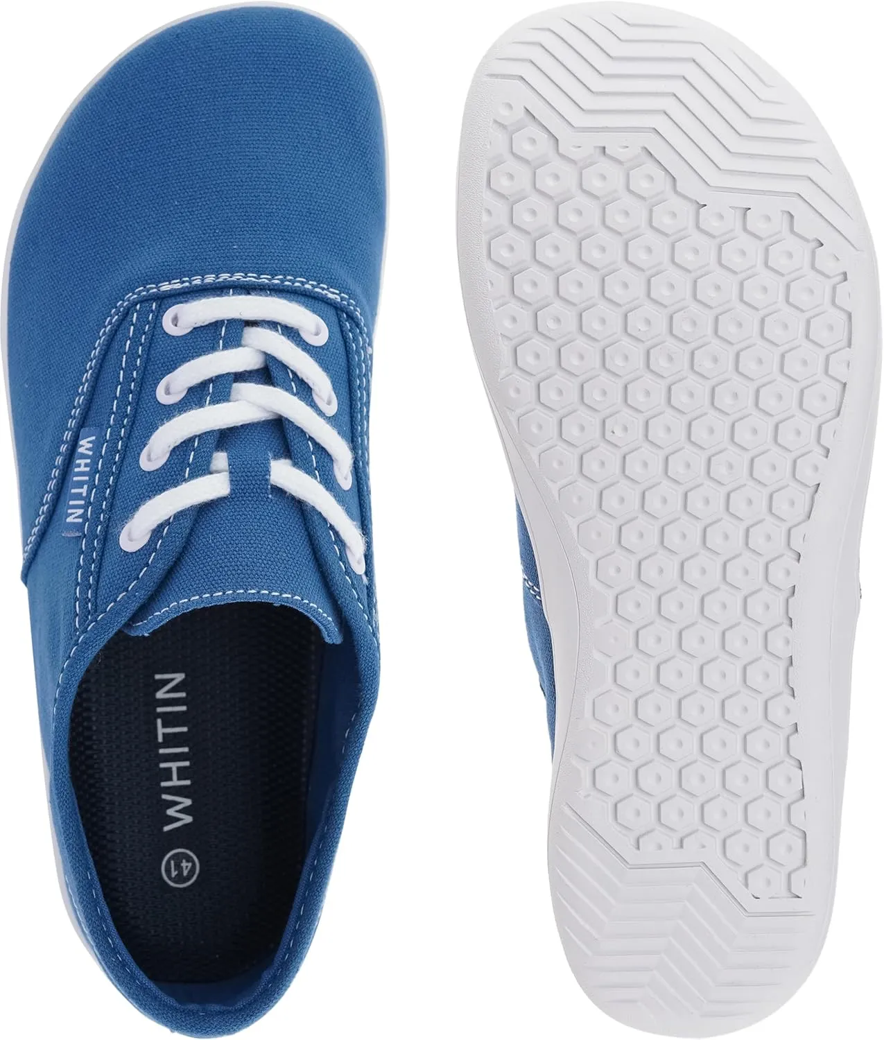 WHITIN Men's Wide Canvas Barefoot Sneakers | Zero Drop Sole | Minimalist Footwear