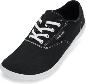 WHITIN Men's Wide Canvas Barefoot Sneakers | Zero Drop Sole | Minimalist Footwear