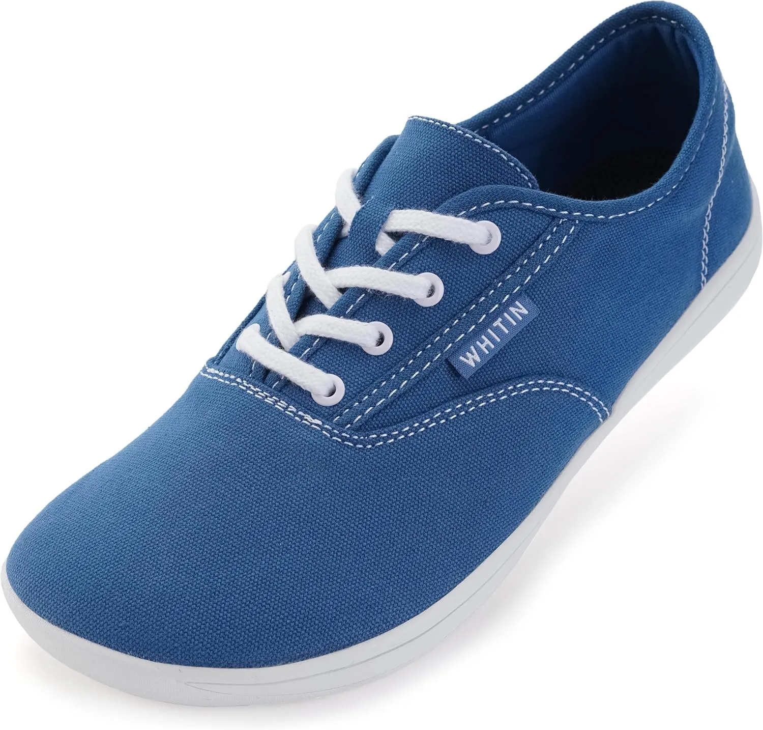 WHITIN Men's Wide Canvas Barefoot Sneakers | Zero Drop Sole | Minimalist Footwear