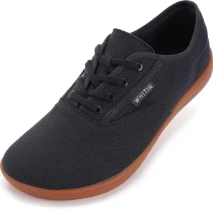 WHITIN Men's Wide Canvas Barefoot Sneakers | Zero Drop Sole | Minimalist Footwear
