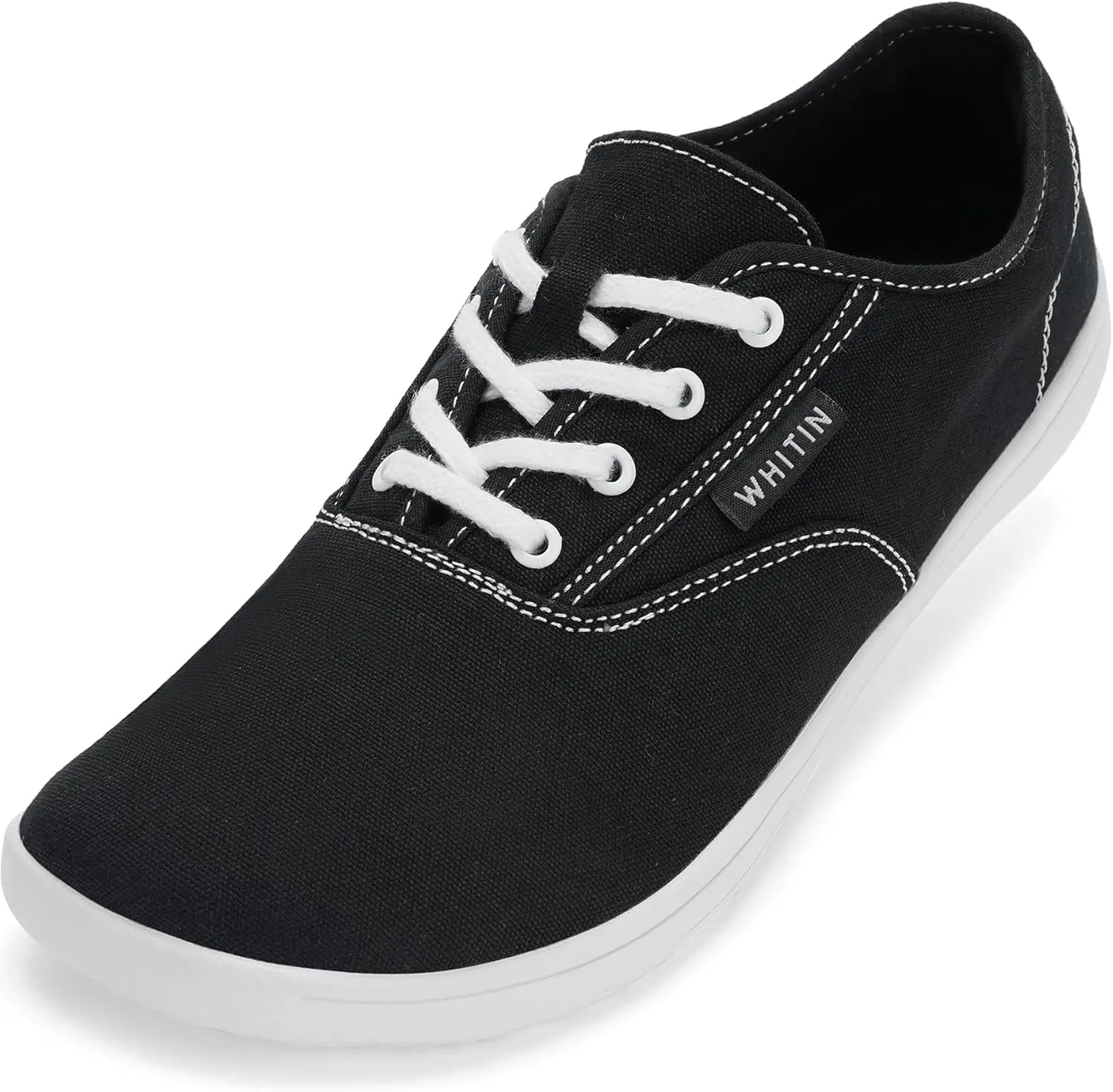 WHITIN Men's Wide Canvas Barefoot Sneakers | Zero Drop Sole | Minimalist Footwear