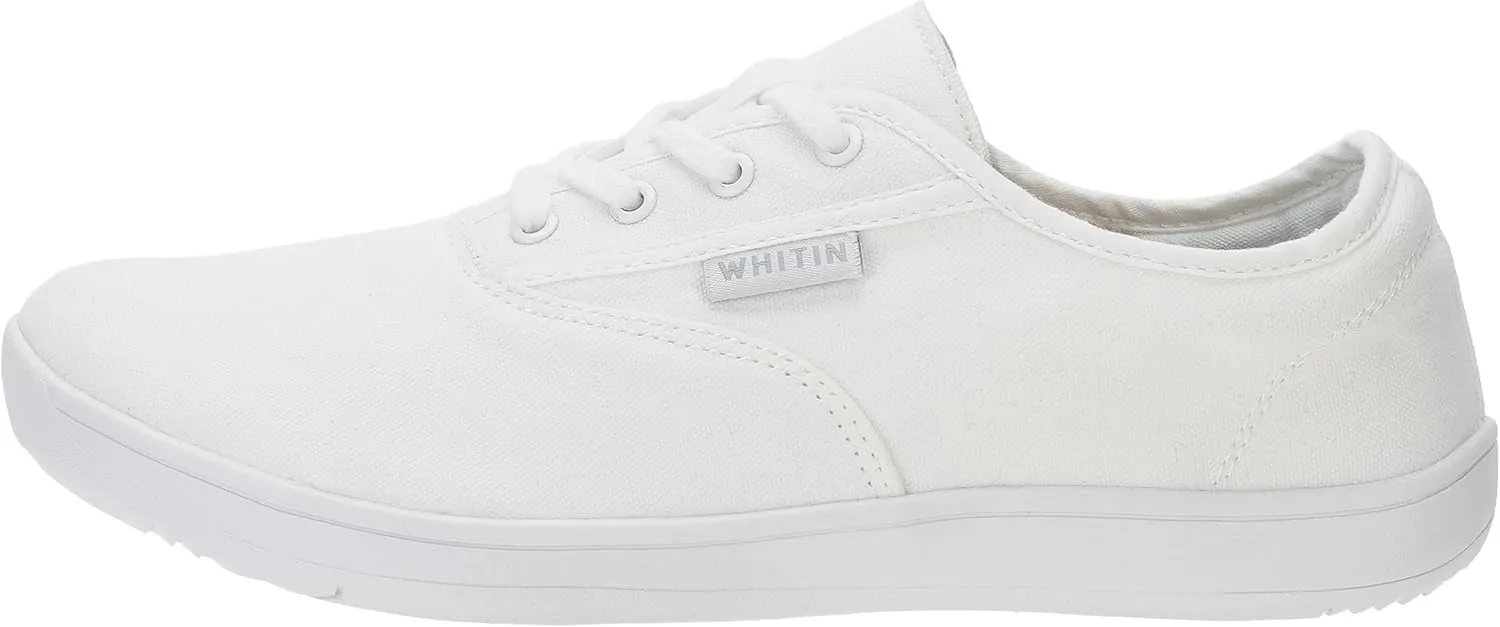 WHITIN Men's Wide Canvas Barefoot Sneakers | Zero Drop Sole | Minimalist Footwear