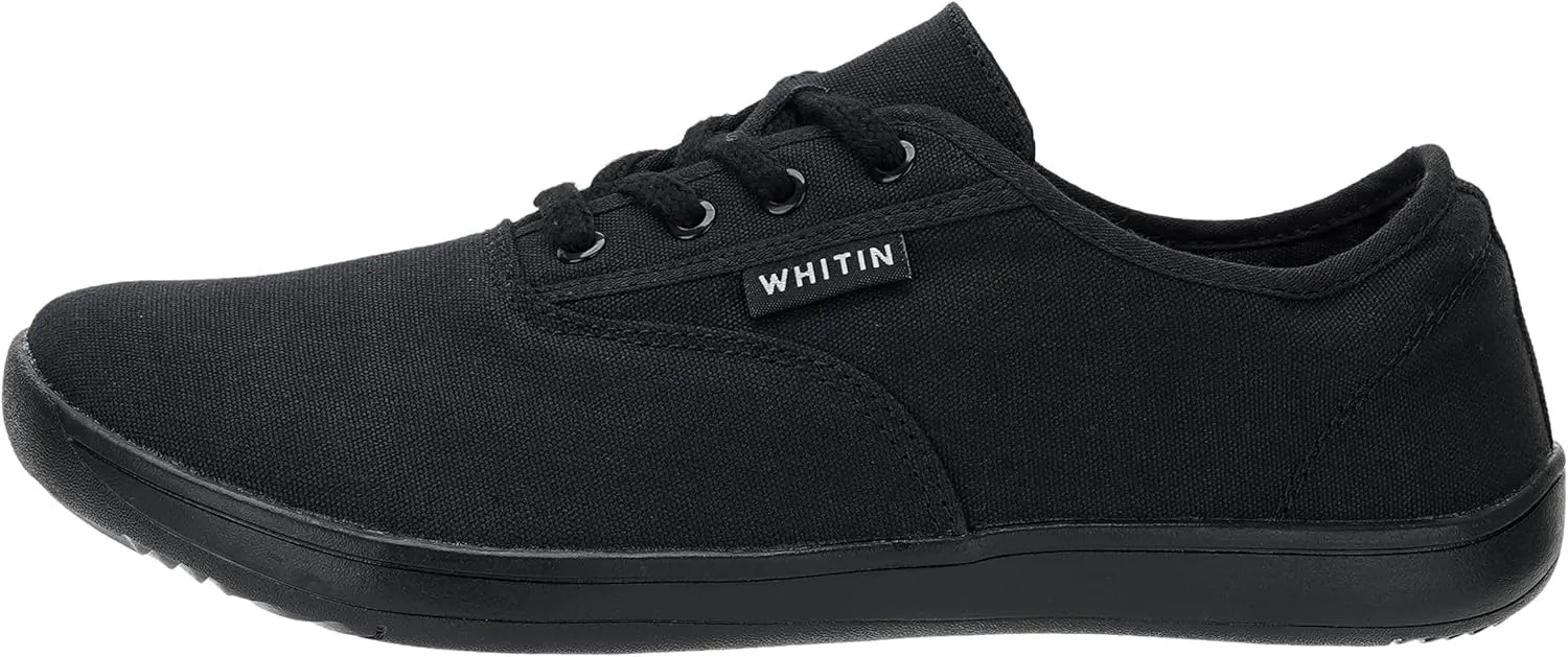 WHITIN Men's Wide Canvas Barefoot Sneakers | Zero Drop Sole | Minimalist Footwear