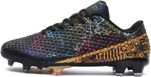 WILTENA Womens Comfy Soccer Cleats Mens Low Top Firm Ground Football Shoes Girls Boys Fashion Outdoor Football Sneakers