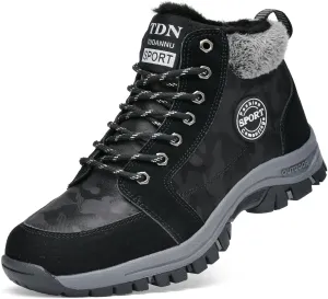 Winter Boots for Men Women Warm Lined Non Slip Hiking Boot Outdoor Waterproof Snow Boots