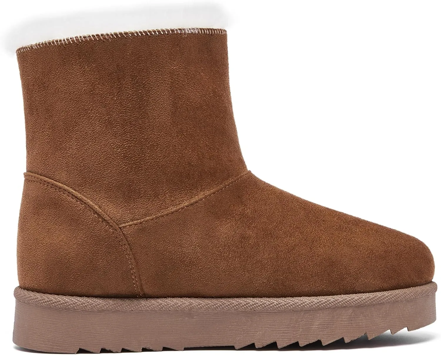 Winter Boots for Women Warm Ankle Boots Suede Faux Fur Lining Classic Zipper Anti-Slip Snow Booties Slippers Fashion Slip On Memory Foam Comfort Indoor & Outdoor Shoes