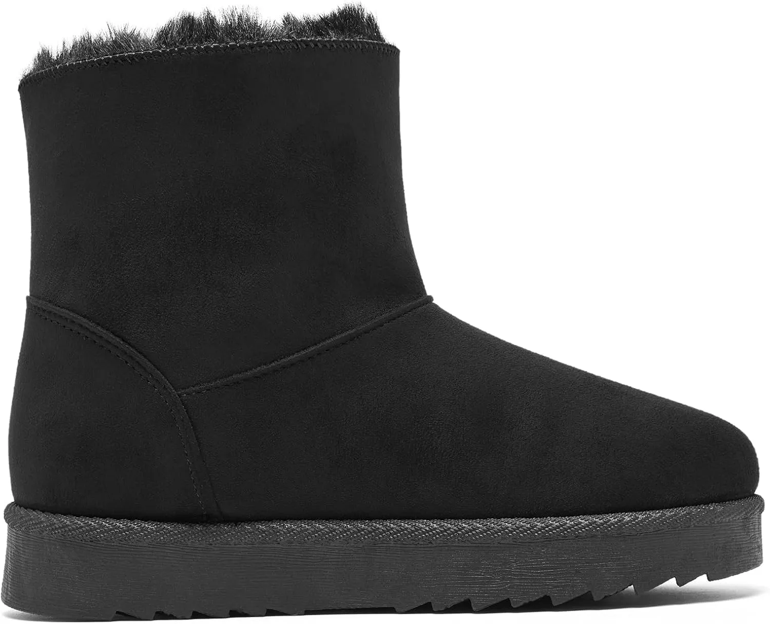 Winter Boots for Women Warm Ankle Boots Suede Faux Fur Lining Classic Zipper Anti-Slip Snow Booties Slippers Fashion Slip On Memory Foam Comfort Indoor & Outdoor Shoes