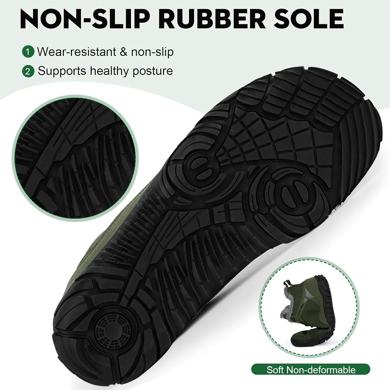 Winter Footwear Barefoot Shoes Women Men Zero Drop Barefoot Hiking Boots Slip On Warm Waterproof Snow Boot Minimalist Wide Toe Ankle Booties Five Finger Hike Shoes Outdoor