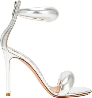 Women's 3D Leather Gold Sandals, Open Toe Slim Heel Summer Fashion