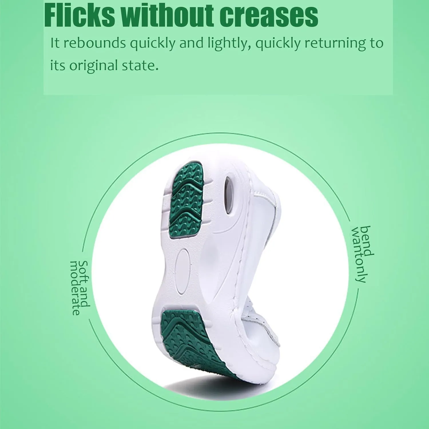 Women's Air-Cushion Orthopedic Slip-On Nurse Shoes Fashion Round-Toe Wedge Heel Thick-Soled Comfortable Arch Support Walking Loafers