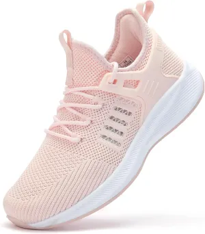 Womens Athletic Walking Shoes - Running Tennis Shoes Jogging Workout Lightweight Breathable Slip on Sneakers for Indoor Outdoor Gym Travel Work