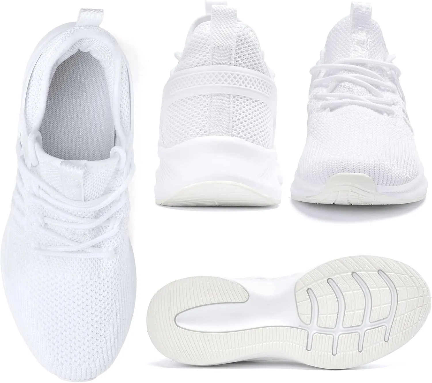 Womens Athletic Walking Shoes - Running Tennis Shoes Jogging Workout Lightweight Breathable Slip on Sneakers for Indoor Outdoor Gym Travel Work