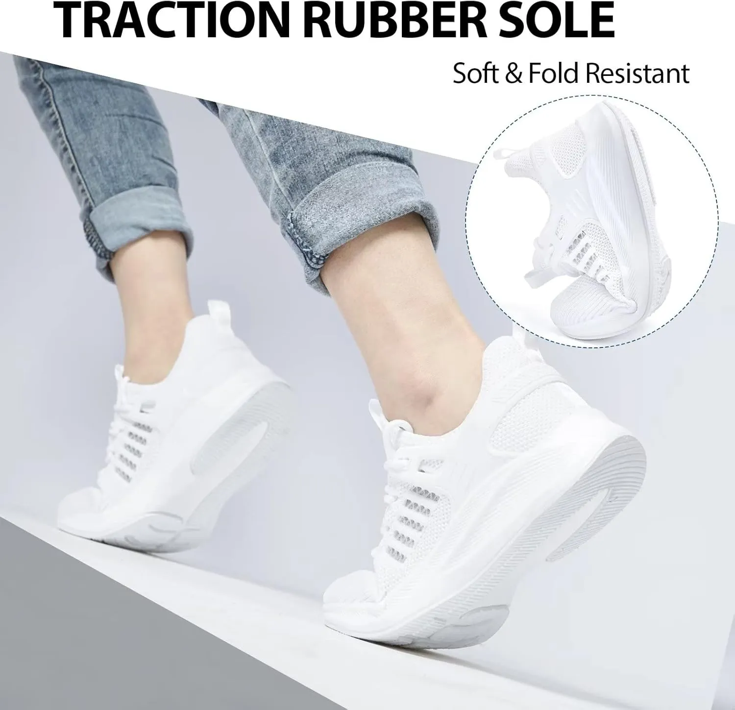 Womens Athletic Walking Shoes - Running Tennis Shoes Jogging Workout Lightweight Breathable Slip on Sneakers for Indoor Outdoor Gym Travel Work