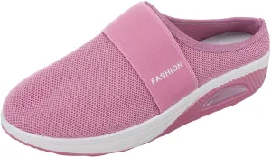 Women's Breathable Walking Mules Shoes - Lightweight Garden Clogs Casual Mesh Sneakers Open Back Slip-on House Shoes