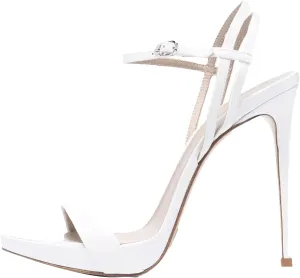 Women's Buckle Stiletto Sandals, Open Toe Summer Wedding Party Heels