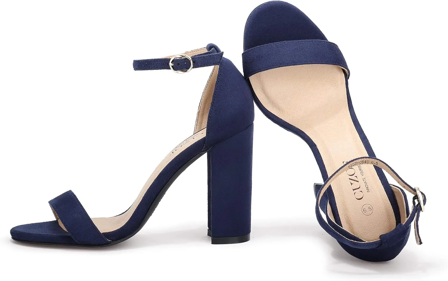 Women's Chunky Block High Heeled Sandals Ankle Strap Open Toe Party Wedding Dress Pumps Shoes