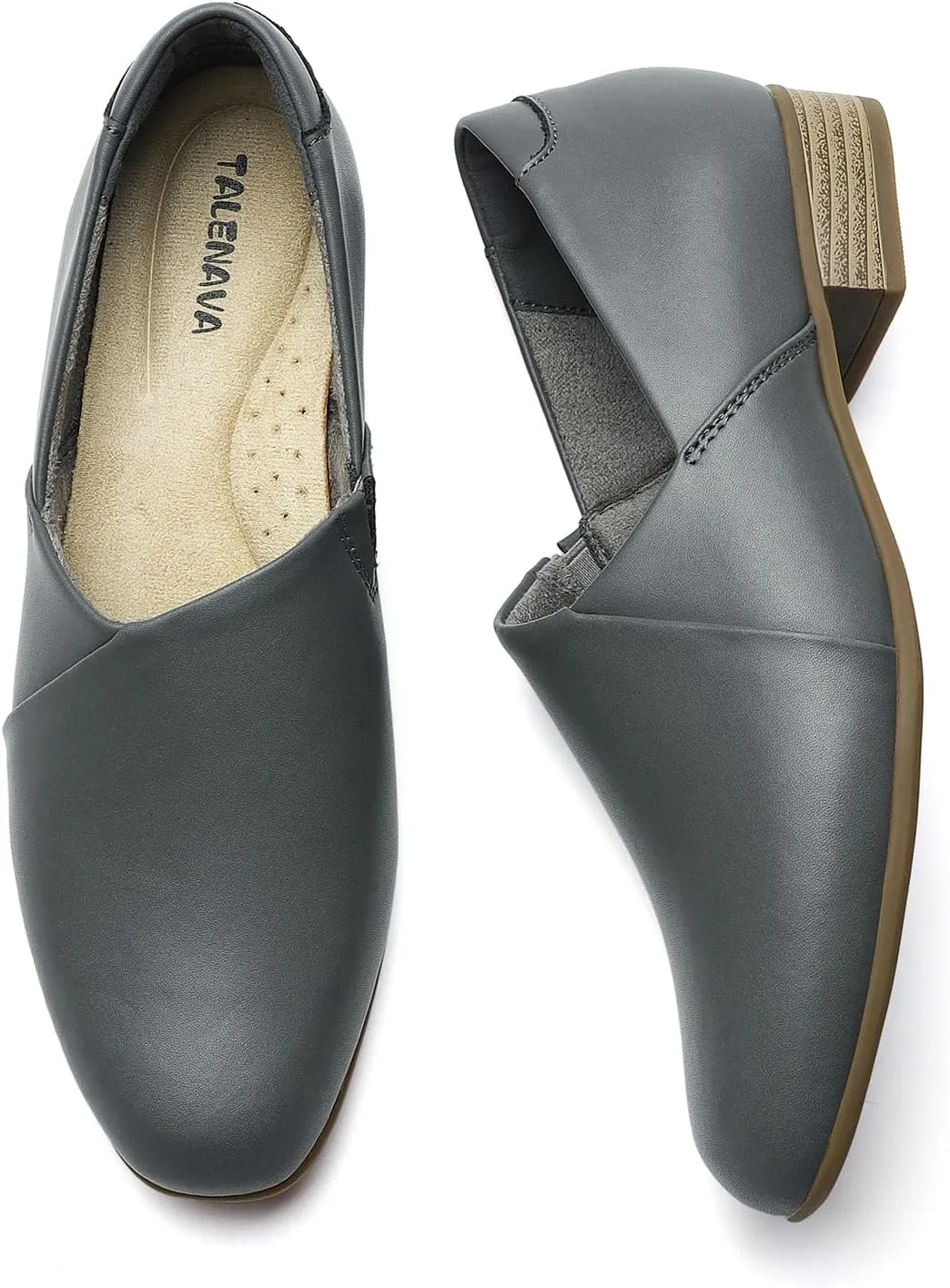 Women's Classic Comfort Dress Shoes Casual Leather Loafers Flats Cute Versatile Slip-Ons Everyday Work Shoes