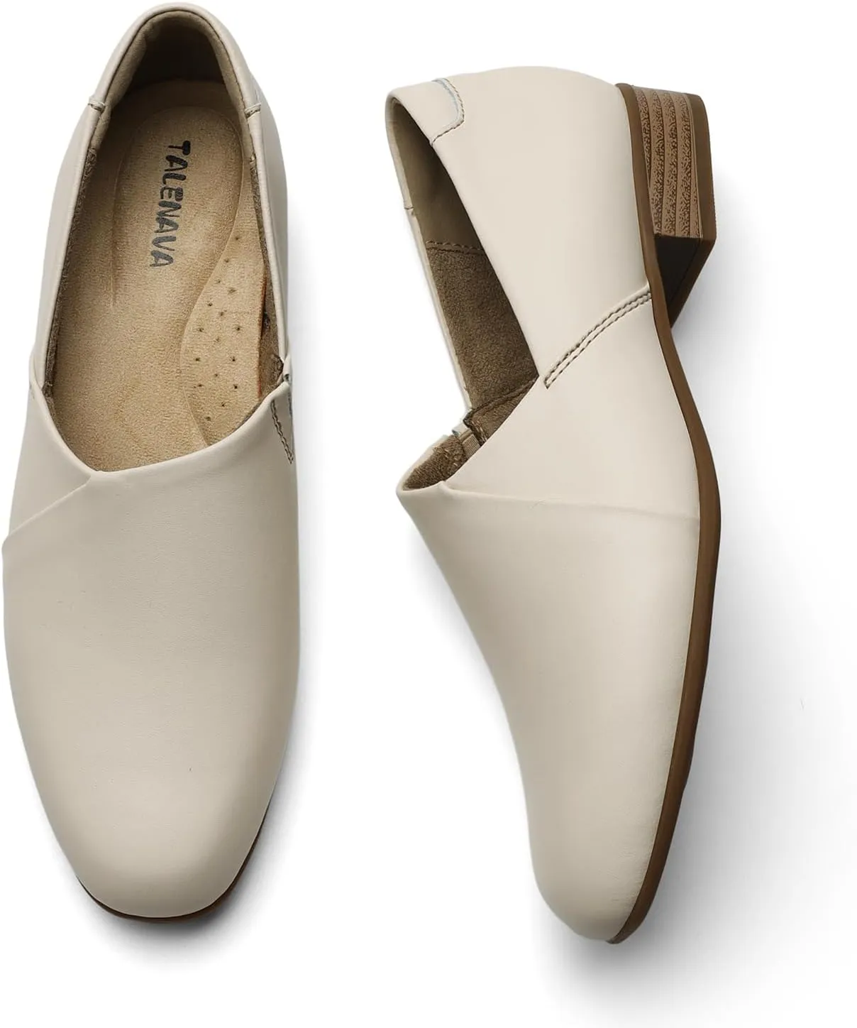 Women's Classic Comfort Dress Shoes Casual Leather Loafers Flats Cute Versatile Slip-Ons Everyday Work Shoes