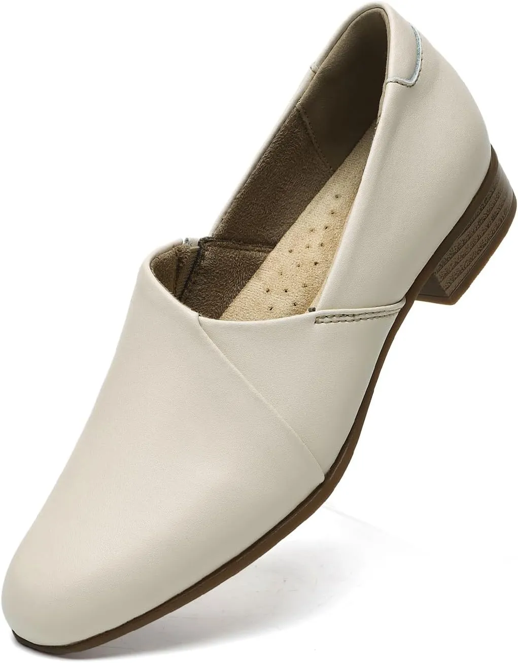 Women's Classic Comfort Dress Shoes Casual Leather Loafers Flats Cute Versatile Slip-Ons Everyday Work Shoes