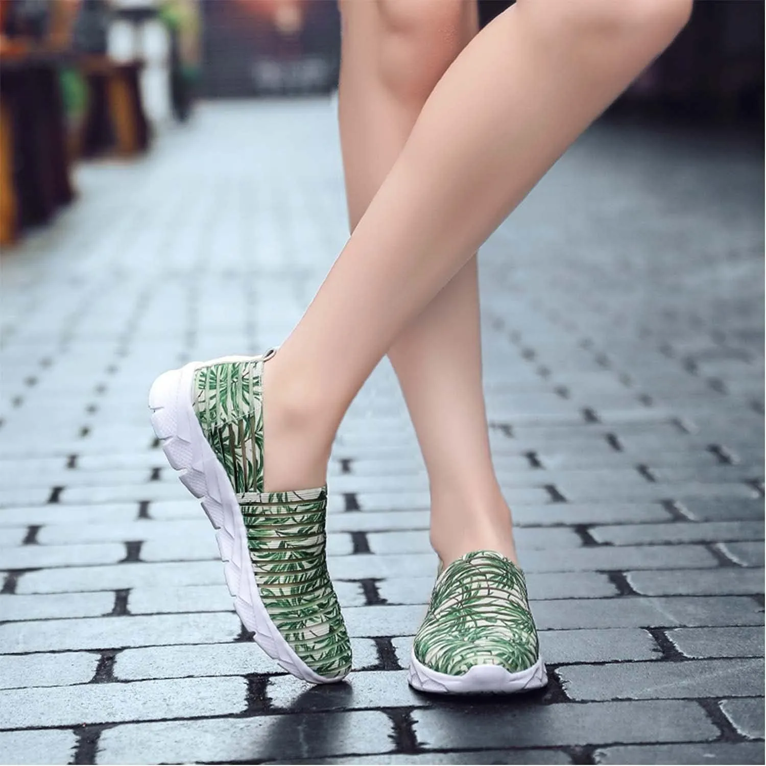 Women's Comfortable Mesh Loafers Casual Round Toe Slip On Driving Flats Walking Shoes for Womens Ladies
