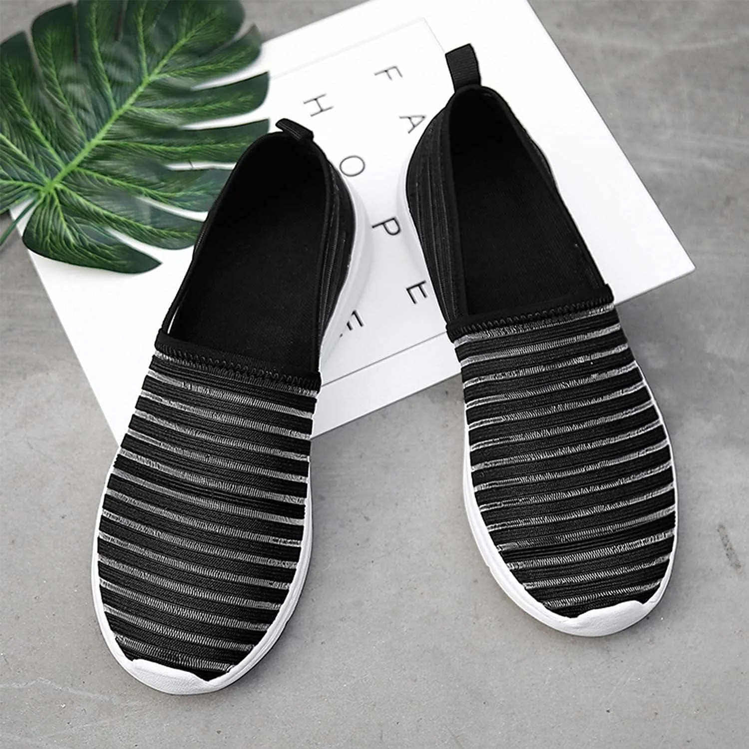 Women's Comfortable Mesh Loafers Casual Round Toe Slip On Driving Flats Walking Shoes for Womens Ladies