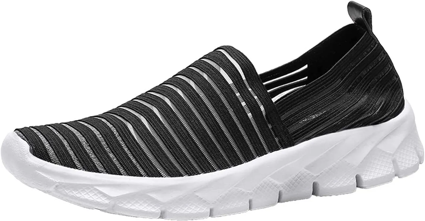 Women's Comfortable Mesh Loafers Casual Round Toe Slip On Driving Flats Walking Shoes for Womens Ladies
