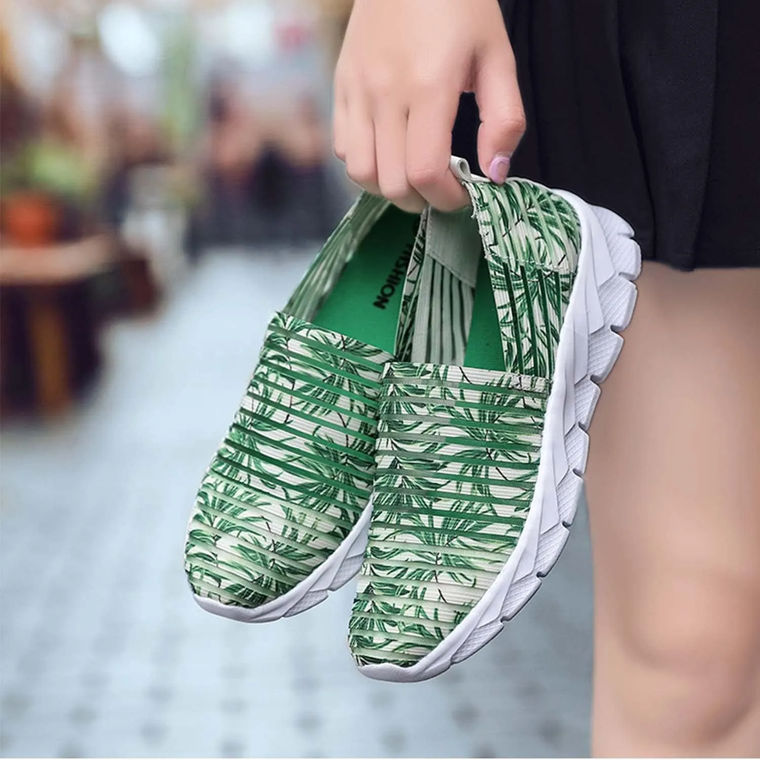 Women's Comfortable Mesh Loafers Casual Round Toe Slip On Driving Flats Walking Shoes for Womens Ladies