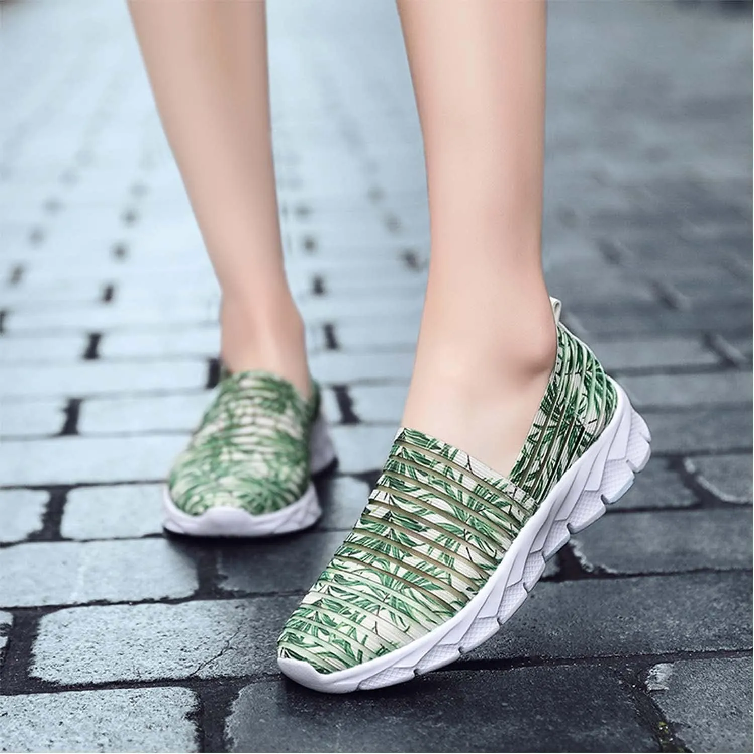 Women's Comfortable Mesh Loafers Casual Round Toe Slip On Driving Flats Walking Shoes for Womens Ladies