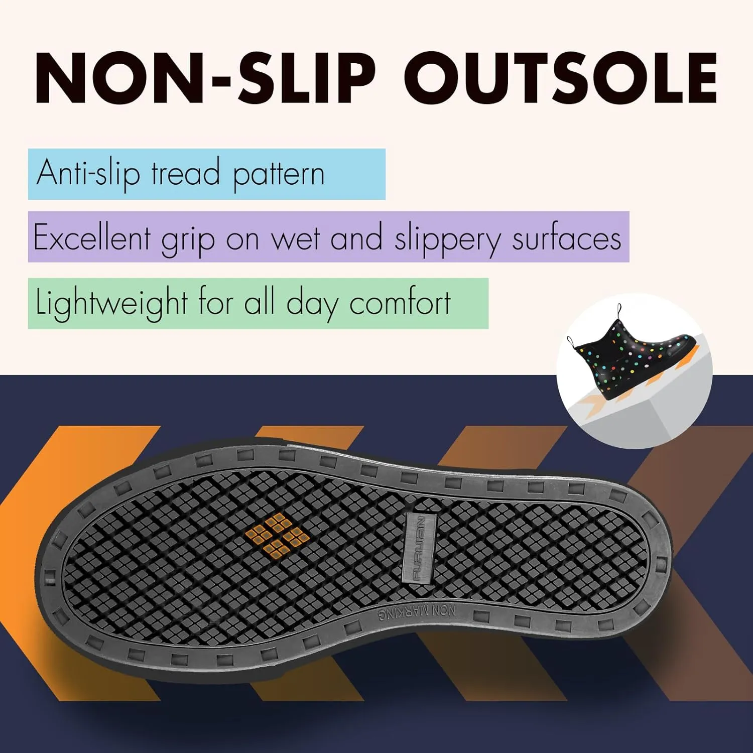 Women's Deck Boots Ankle Rain Boots Fishing Boots Rubber Waterproof Slip-Resistant Outdoor Work Shoes