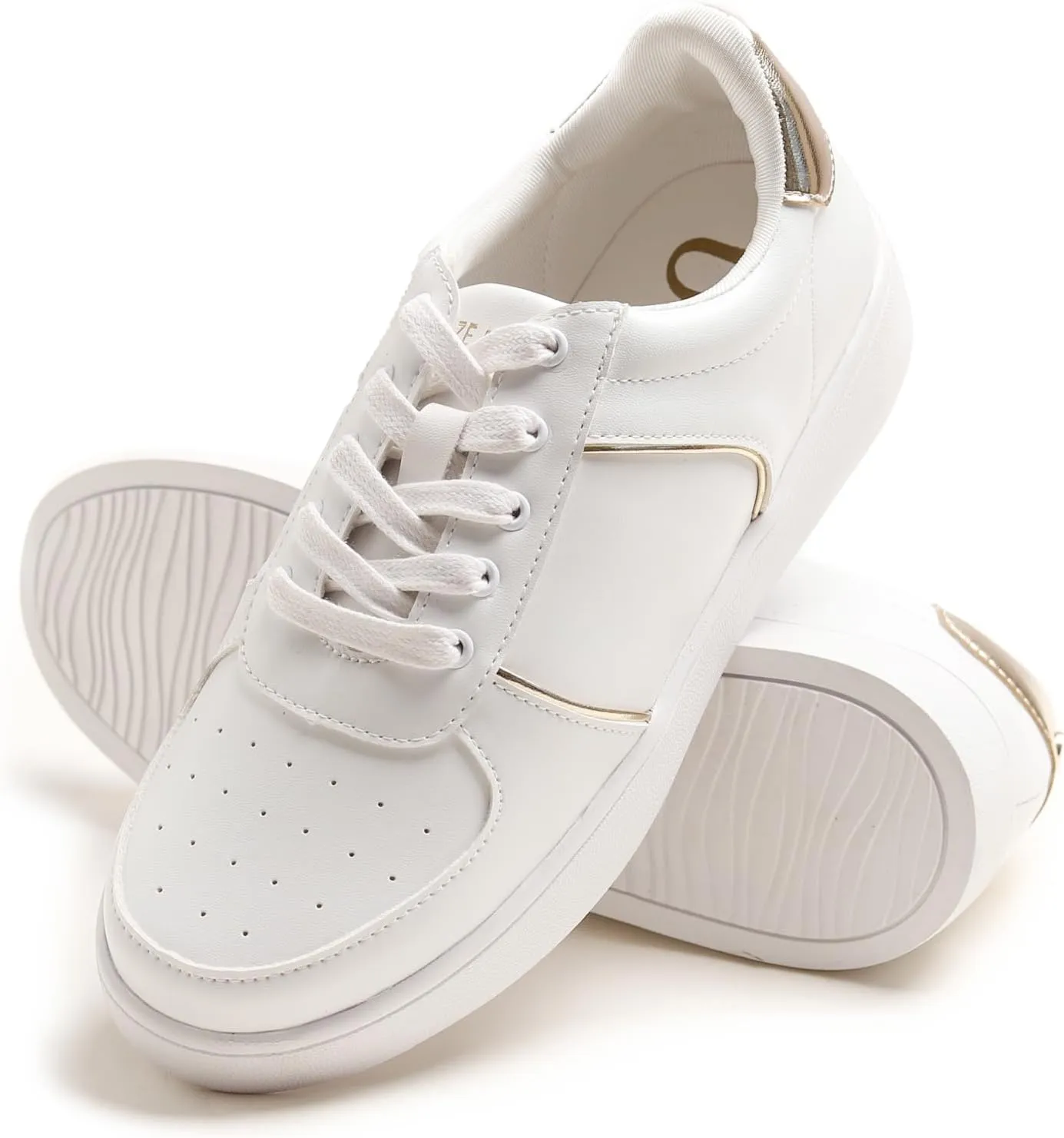 Women's Fashion Bling Deco Party Lightweight Vegan Leather Sneaker
