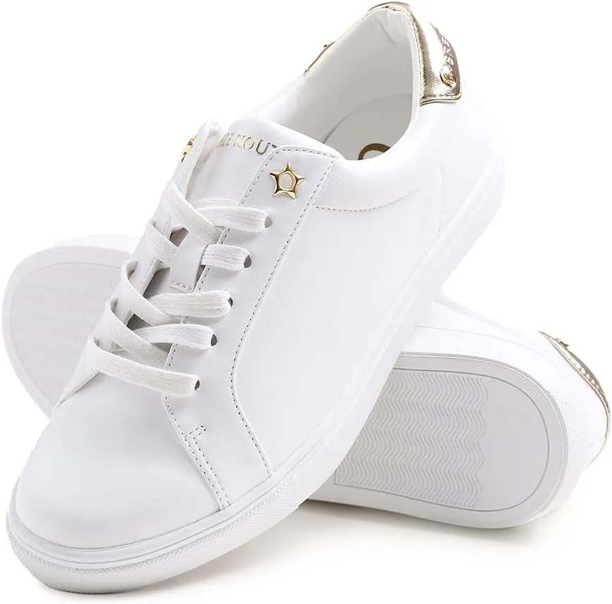 Women's Fashion Bling Deco Party Lightweight Vegan Leather Sneaker