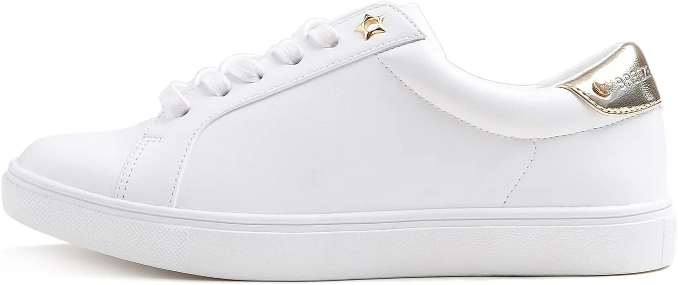 Women's Fashion Bling Deco Party Lightweight Vegan Leather Sneaker