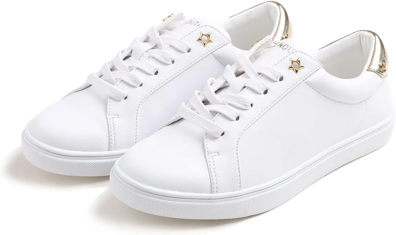 Women's Fashion Bling Deco Party Lightweight Vegan Leather Sneaker