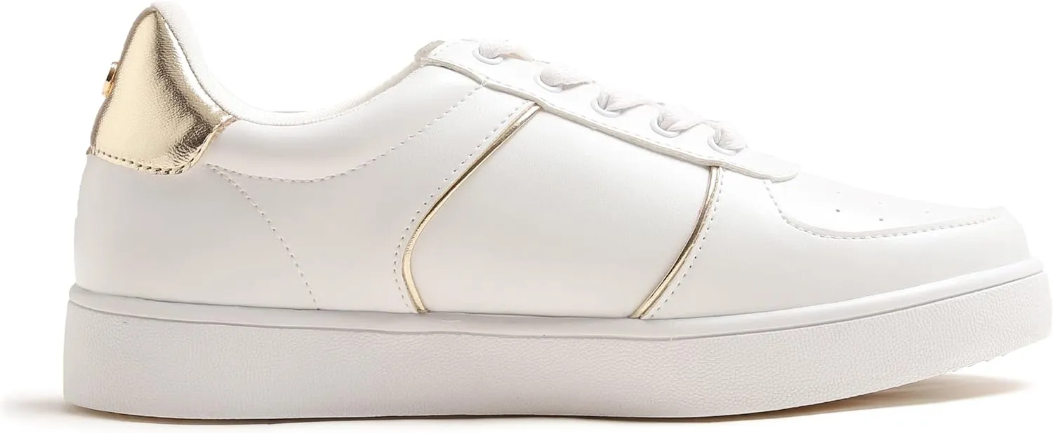 Women's Fashion Bling Deco Party Lightweight Vegan Leather Sneaker