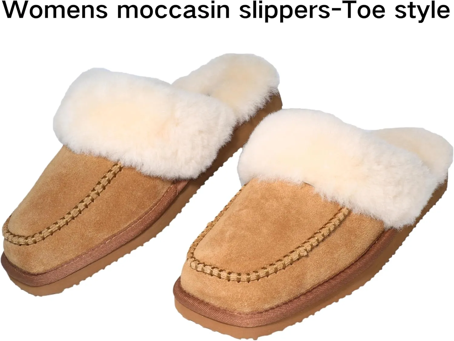 Womens Fluff Memory Foam Slippers Ladies Arch Support Warm Scuff Slippers Slip on Comfy Winter House Shoes with Non-Slip Indoor Outdoor Hard Sole
