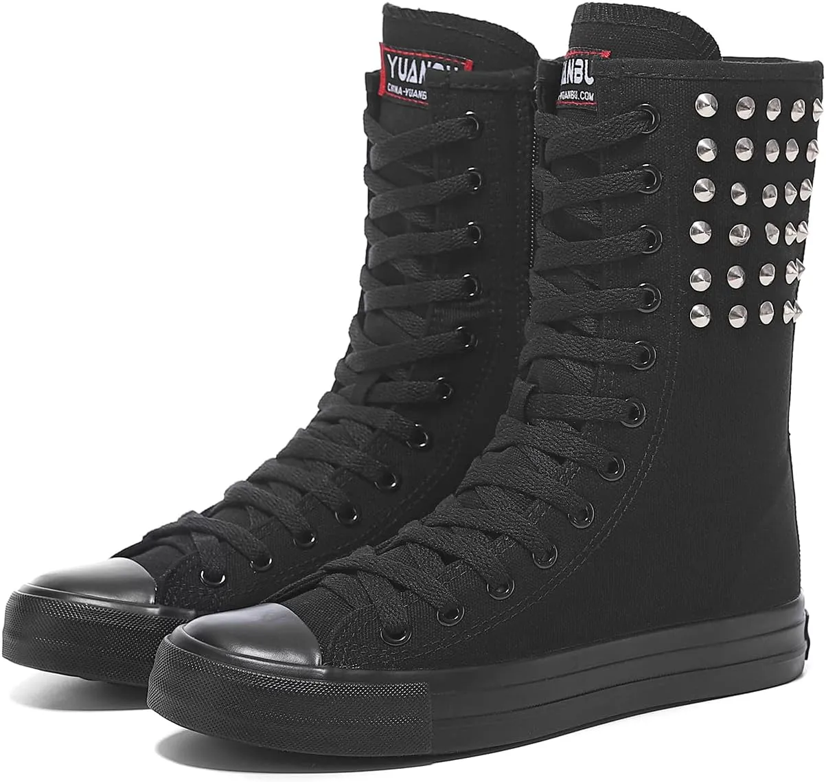 Womens High Top Canvas Sneakers Lace up Fashion Casual Shoes for Girls