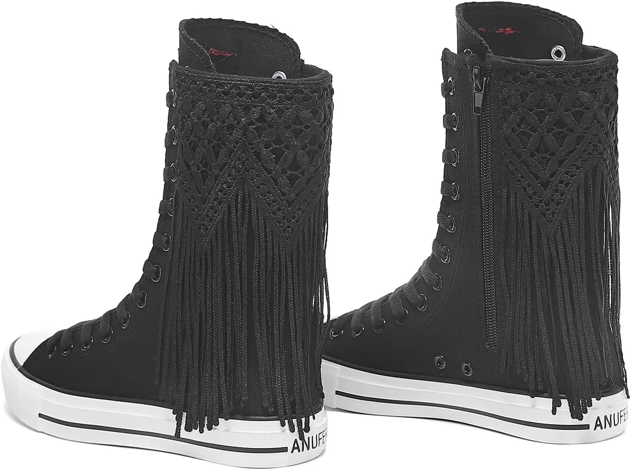 Womens High Top Canvas Sneakers Lace up Fashion Casual Shoes for Girls